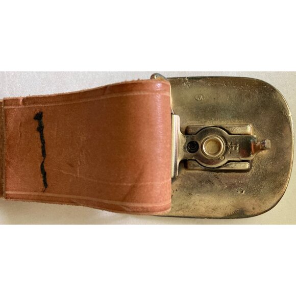 John Southwestern Cowboy Brown Tan Gold Fish Sea Marine Ocean Boho Belt 34 - Picture 9 of 10